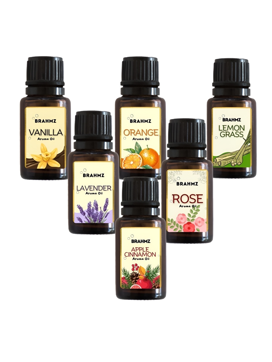 

Brahmz Black 6 Pieces Essential Aroma Oils