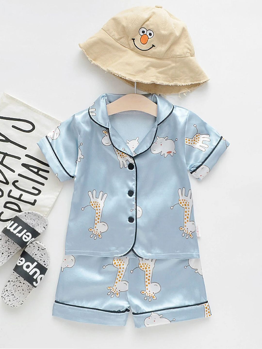 

Bold N Elegant Kids Printed Night suit, Blue