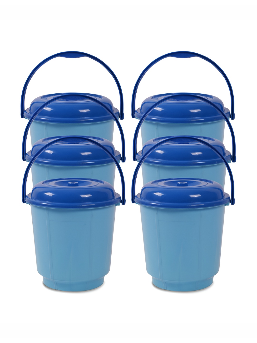 

Kuber Industries Blue 6 Pieces Bath Accessories Set