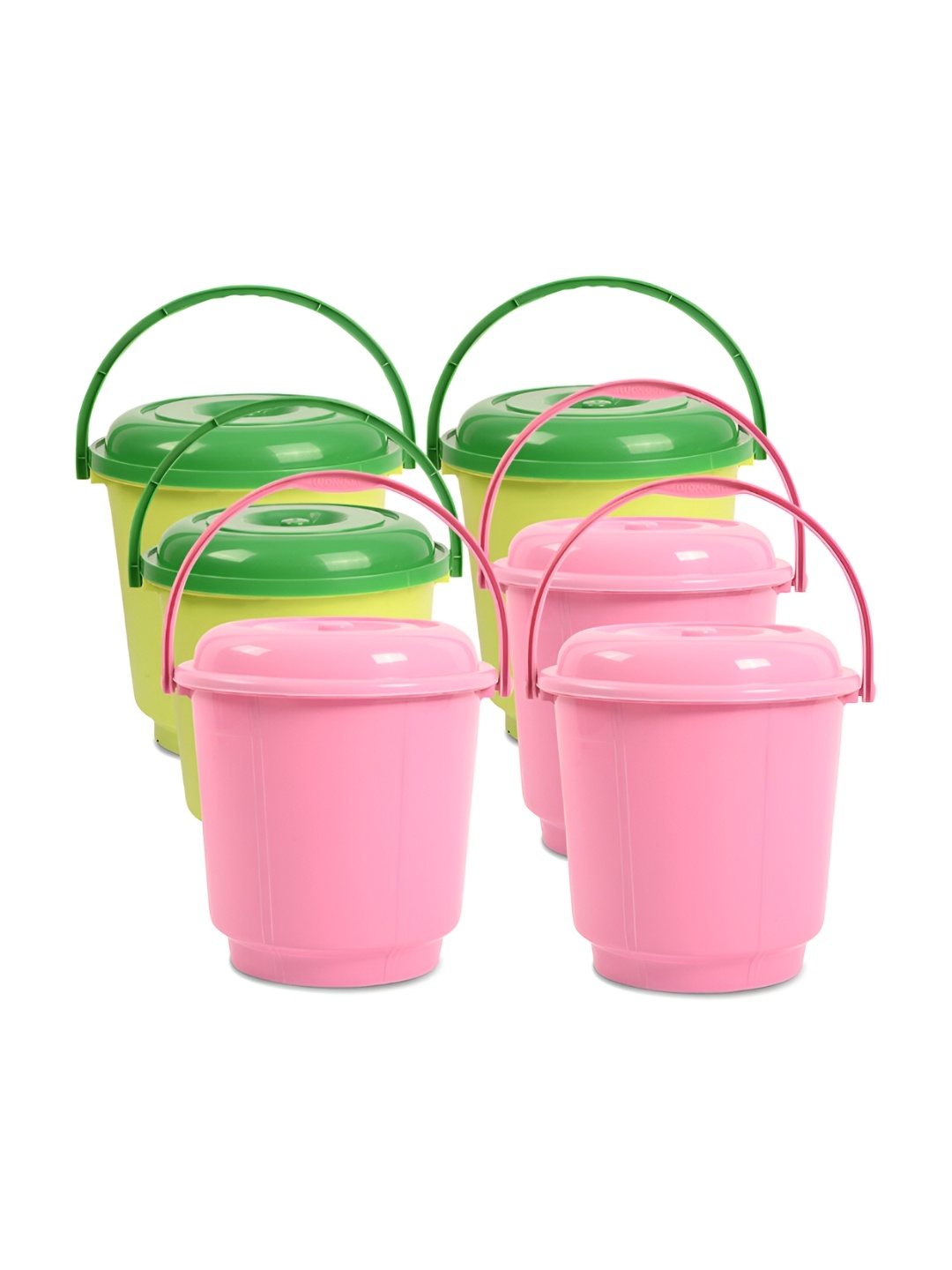 

Kuber Industries Green & Pink 6 Piece Bath Accessories Set