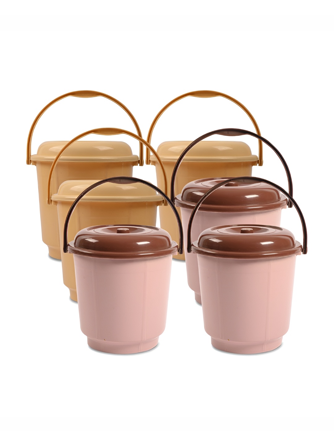 

Kuber Industries Cream-Coloured & Pink 6 Pieces Bath Accessories Set