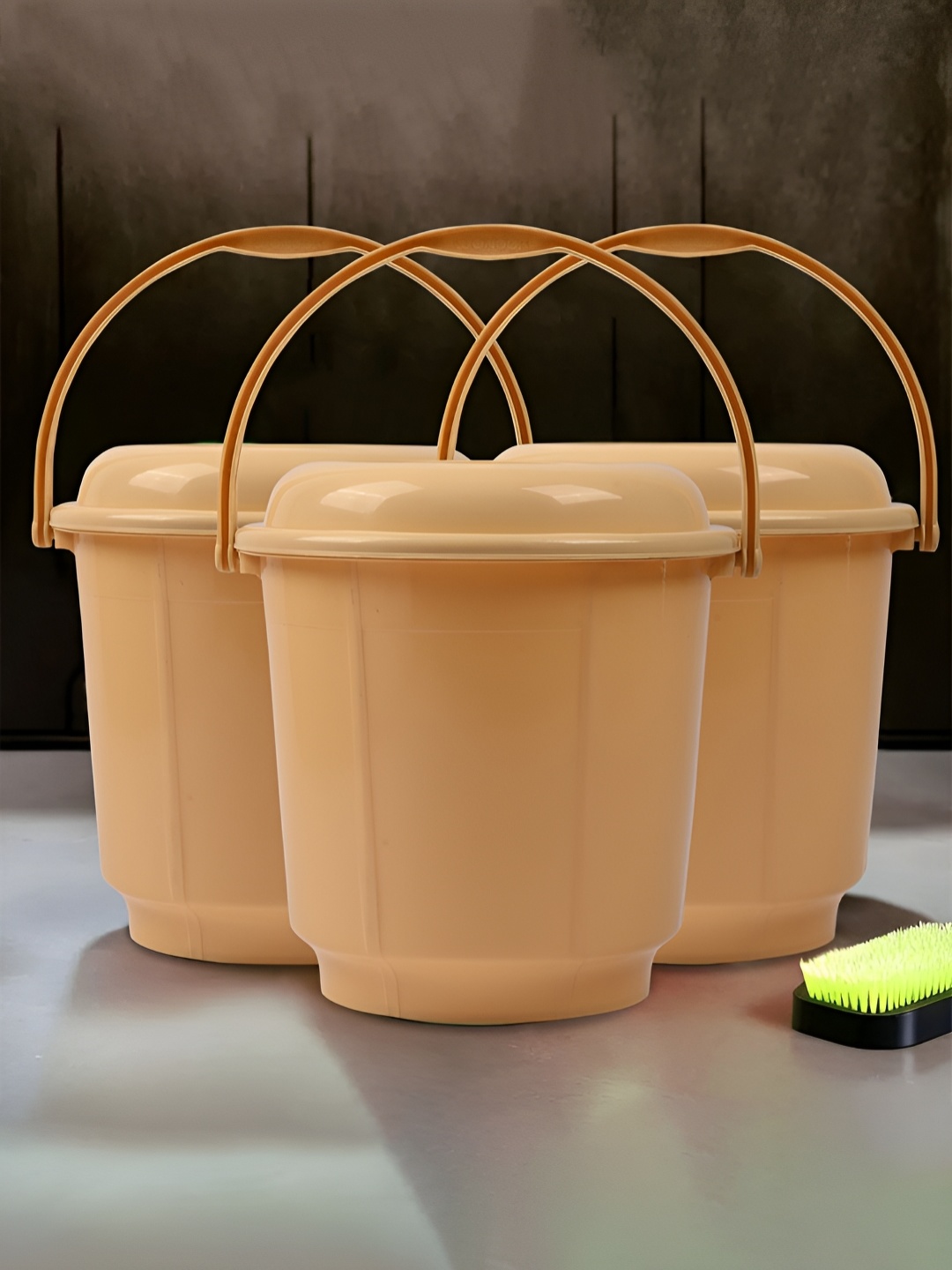 

Kuber Industries Cream-Coloured 3 Pieces Bath Accessories Set