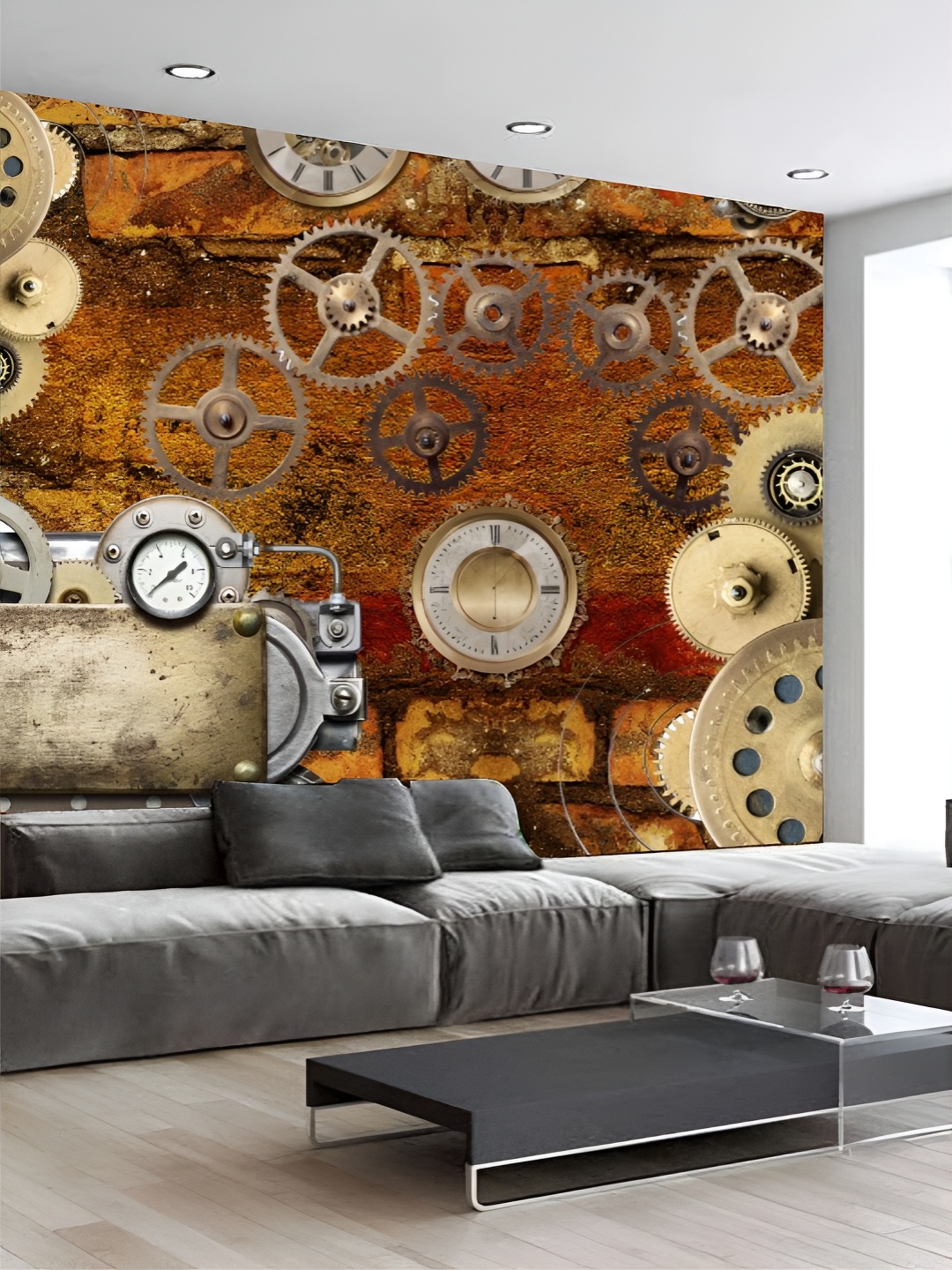 

Aura Beige & Brown Self Adhesive 3D Printed Wall Sticker