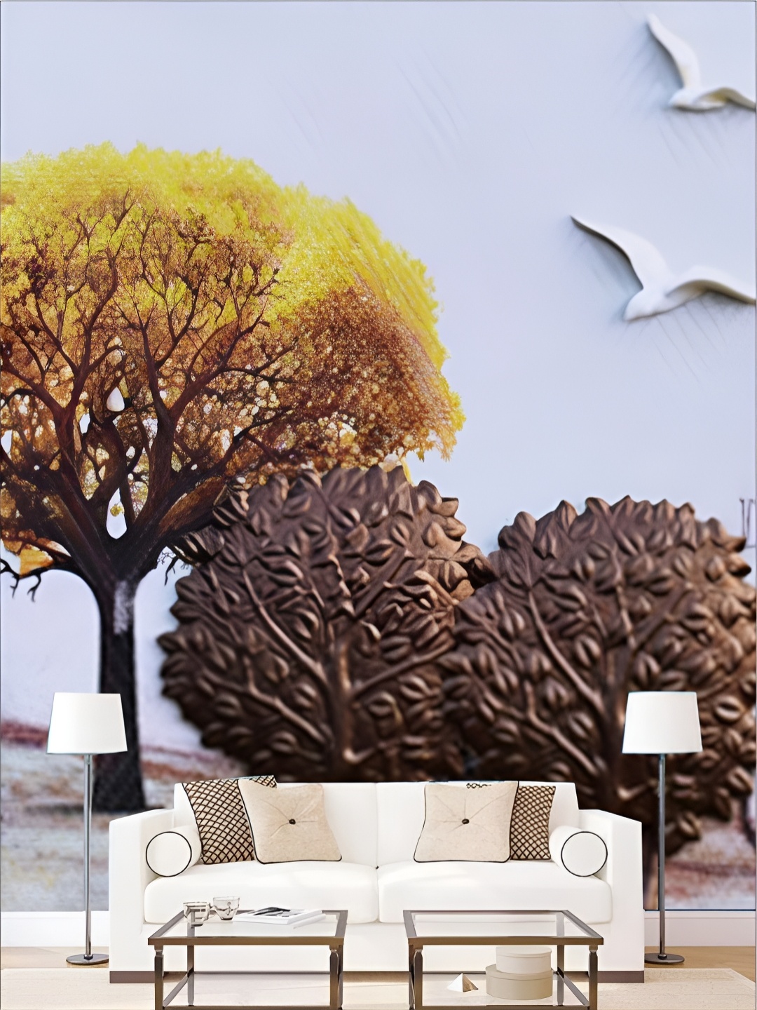 

Aura Grey & Brown 3D Printed Self-Adhesive Wall Sticker