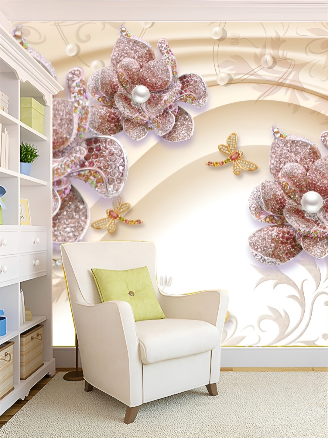 

Aura Beige & Brown Printed 3D Self Adhesive Sticker