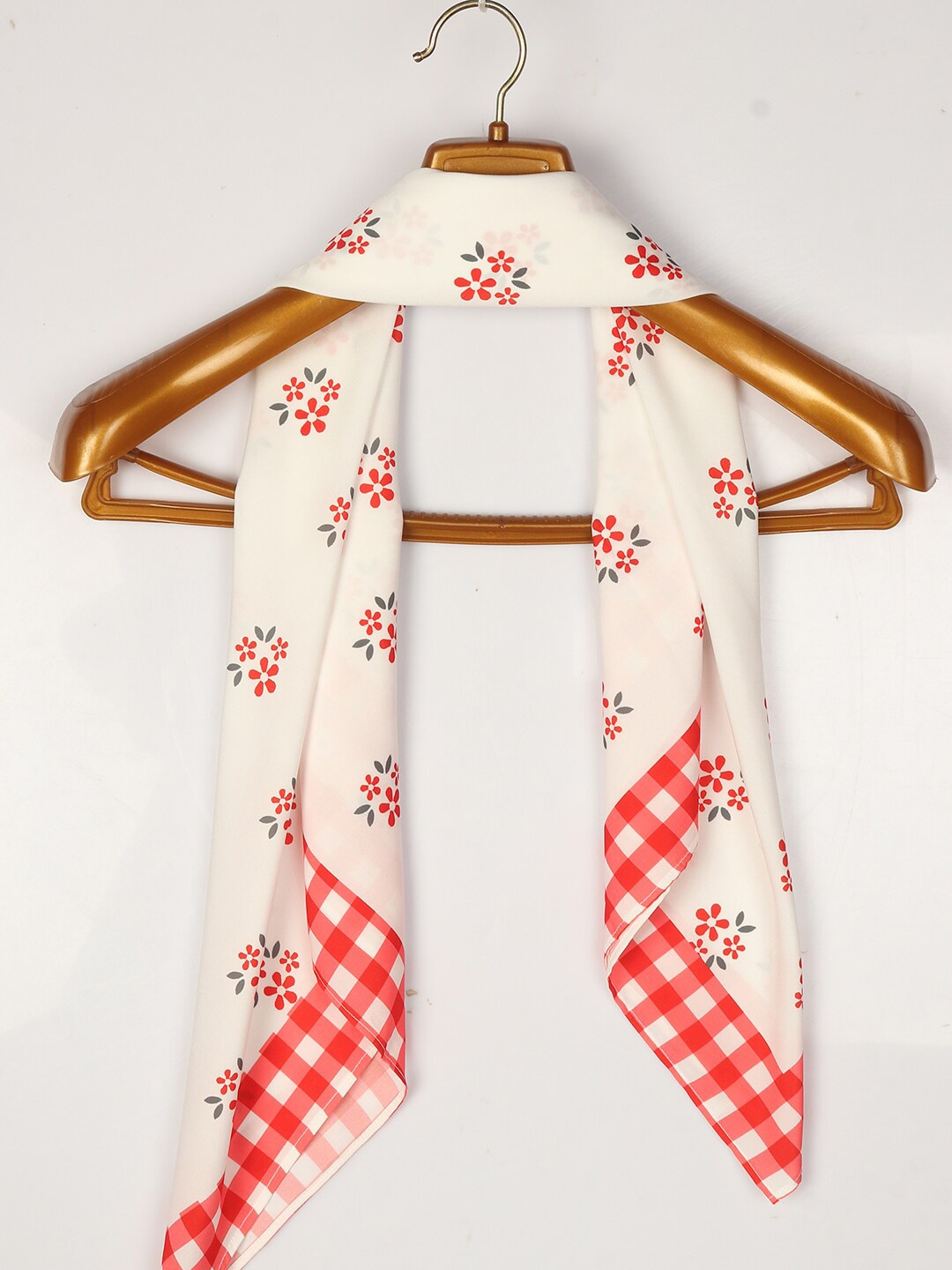 

Beau Design Printed Scarf, White