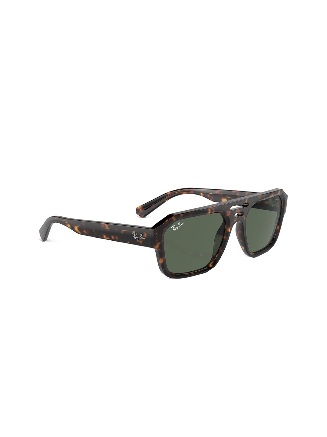 

Ray-Ban Unisex UV Protected Green Lens Irregular Sunglasses - 0RB439713597154