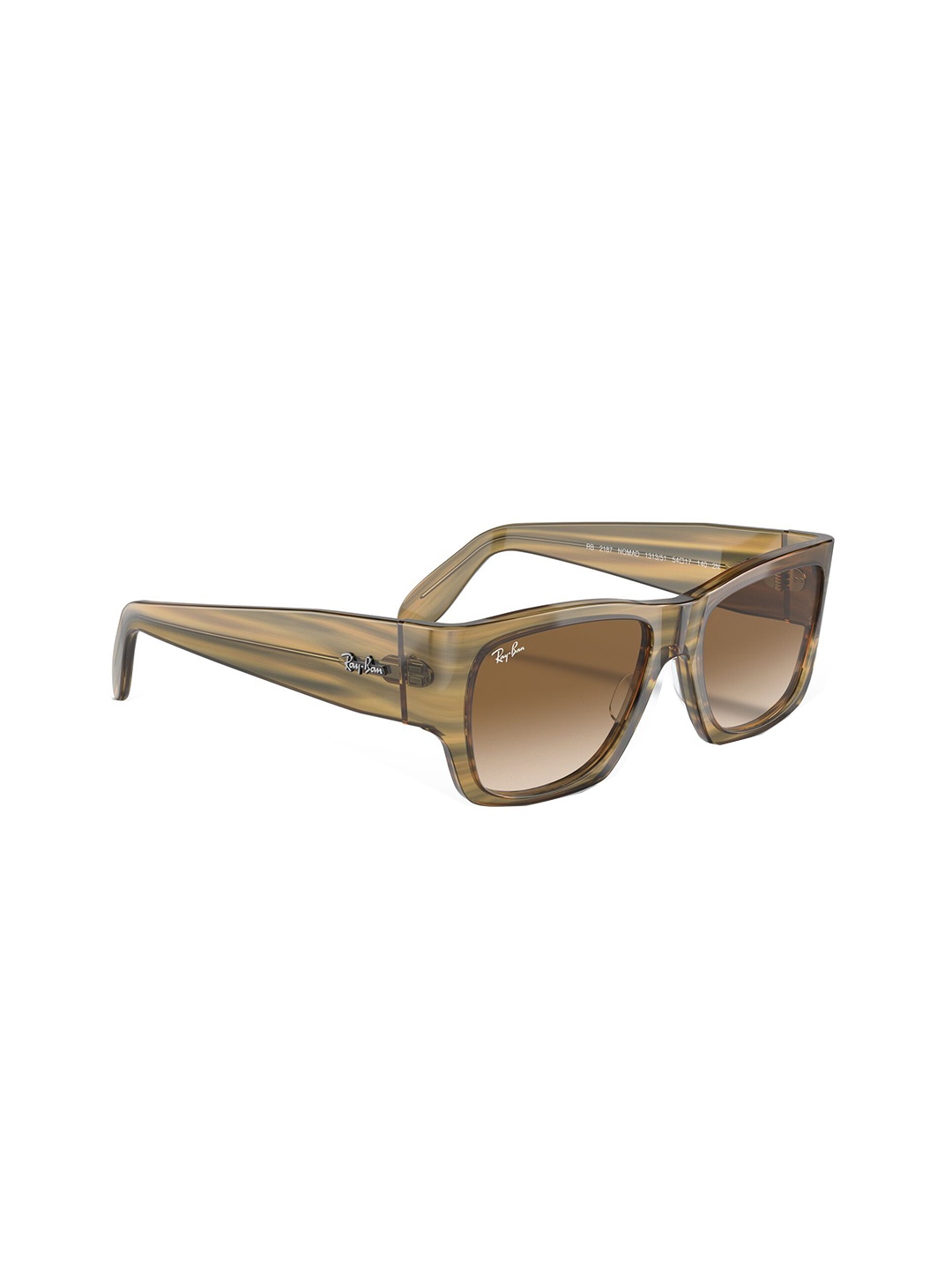 

RAY-BAN Unisex Gradient Brown Lens Square Sunglasses - 0RB218713135154