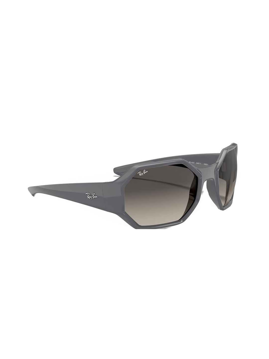 

Ray-Ban Unisex Square Sunglasses with UV Protected Lens 8056597242868, Grey