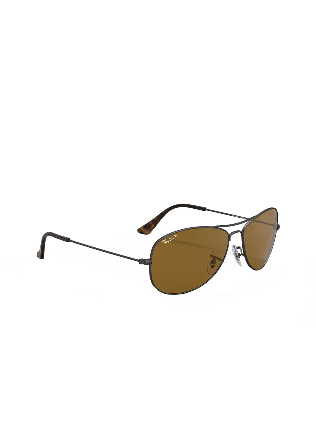 

Ray-Ban Unisex Aviator Sunglasses with Polarised Lens-8056597212045, Brown