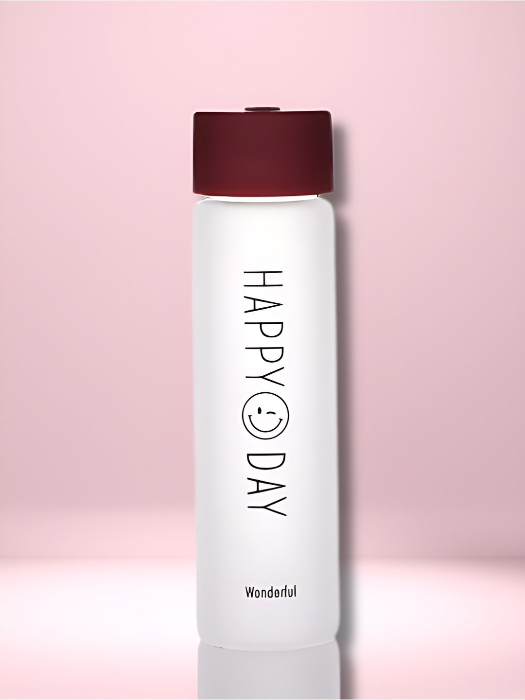 

WELOUR Maroon Printed Glass Water Bottle 350 ml