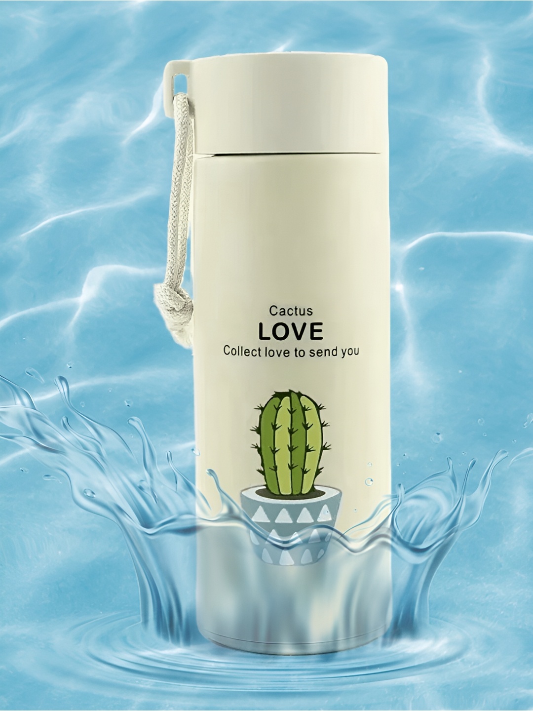 

WELOUR Green Single Glass Printed Water Bottle 450 ml