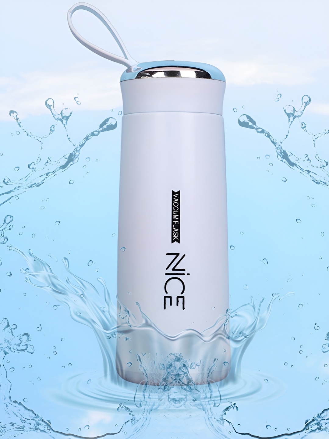 

WELOUR Blue Glass Printed Water Bottle 400 ml