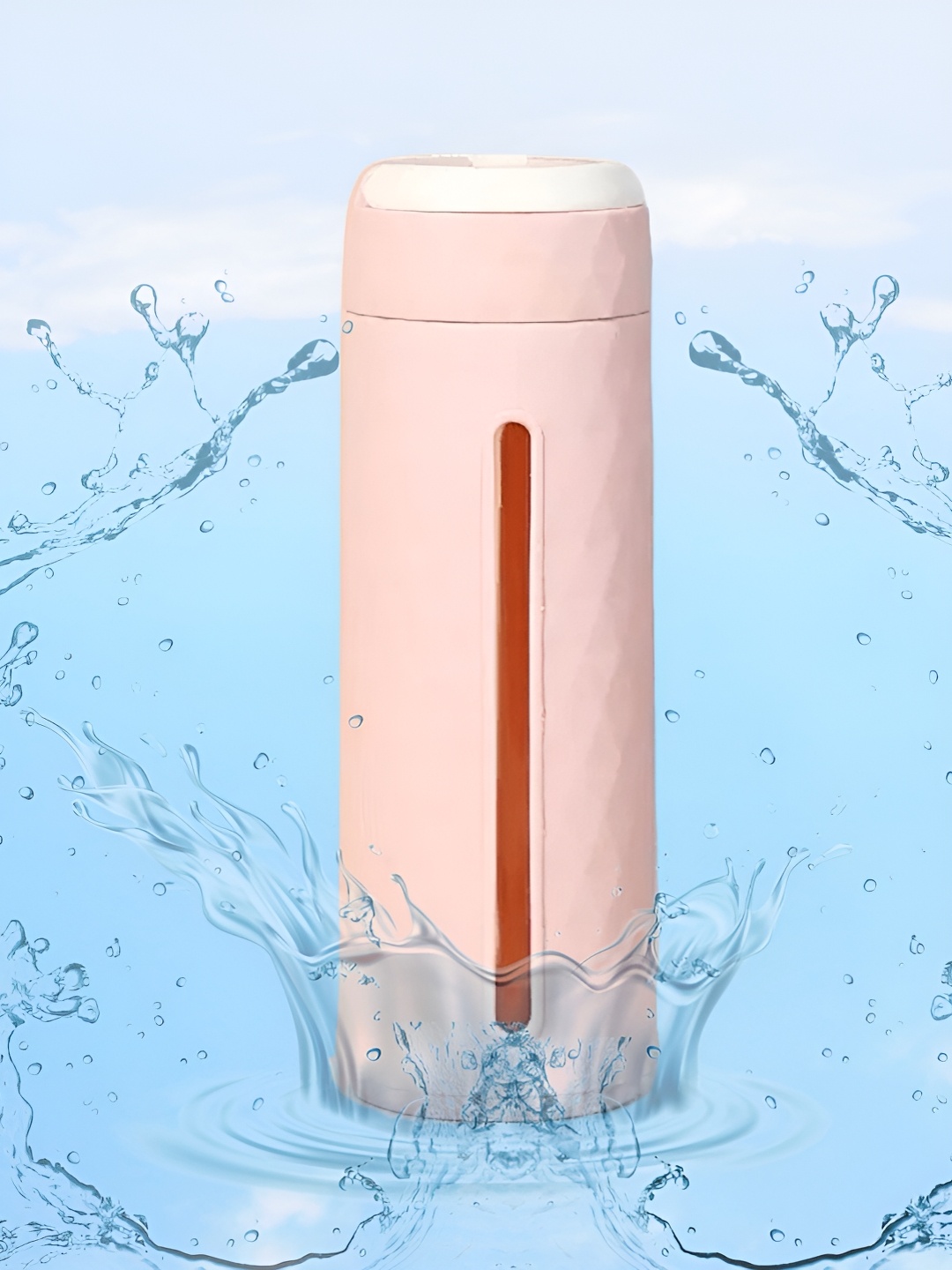 

WELOUR Pink Single Glass Printed Water Bottle 400ml