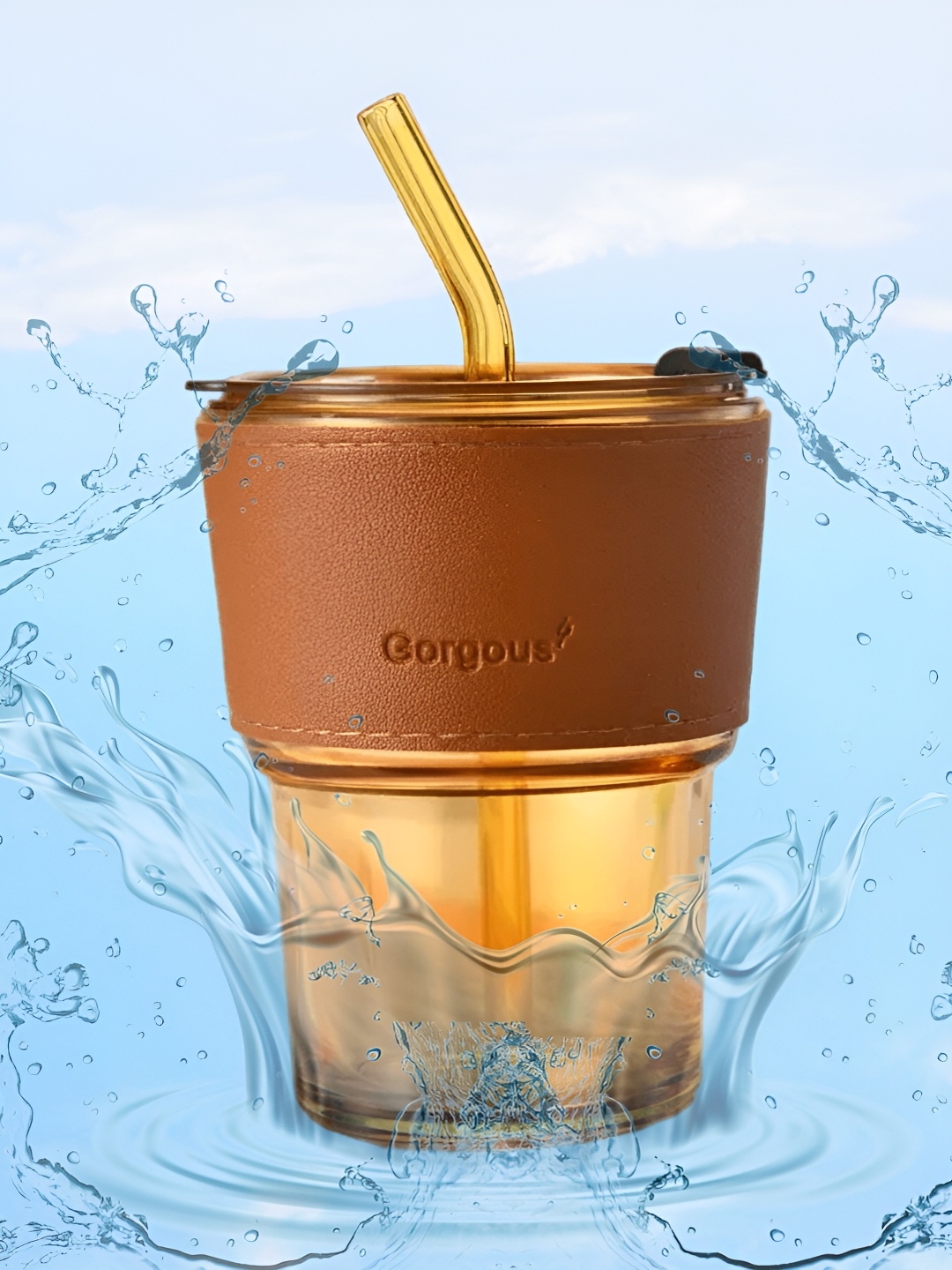 

WELOUR Brown Glass Water Bottle 450 ml