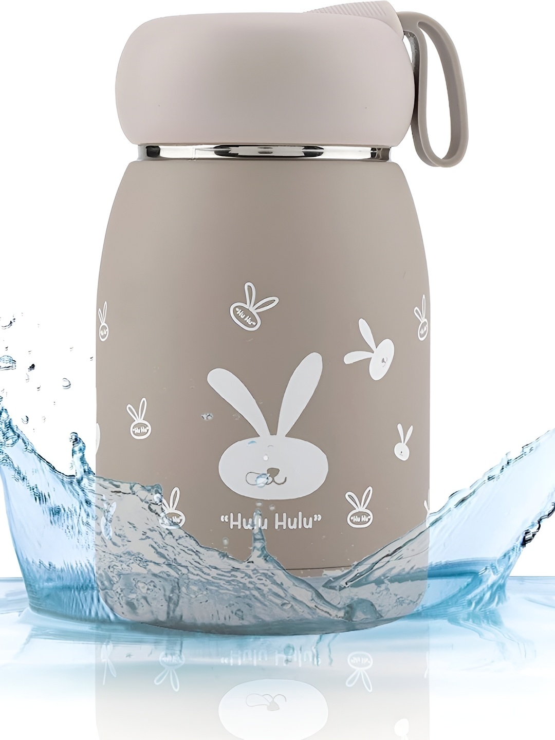 

WELOUR Brown & White Printed Glass Water Bottle 300 ml