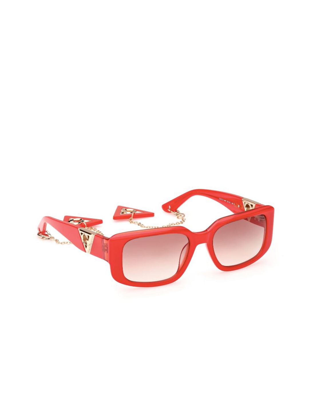 

GUESS Unisex Rectangle Sunglasses With UV Protected Lens GUS78915366FSG, Pink