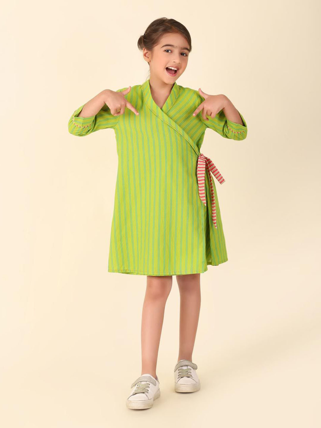 

Fabindia Girls Cotton Cotton Dress, Green