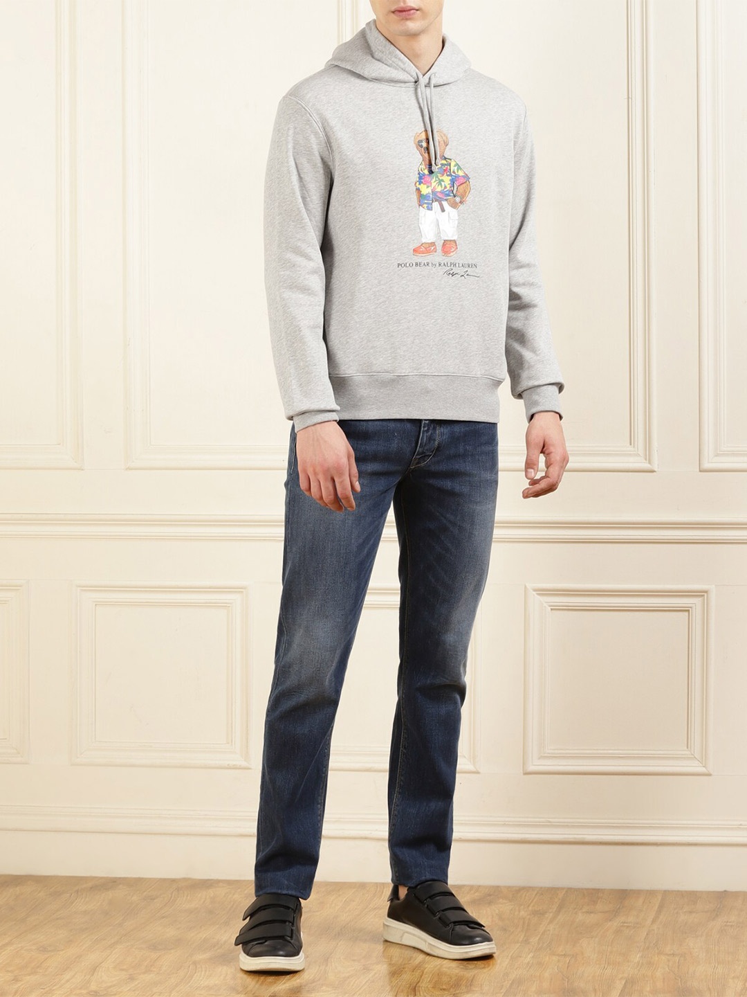 

Polo Ralph Lauren Hooded Printed Fleece Sweatshirt, Grey