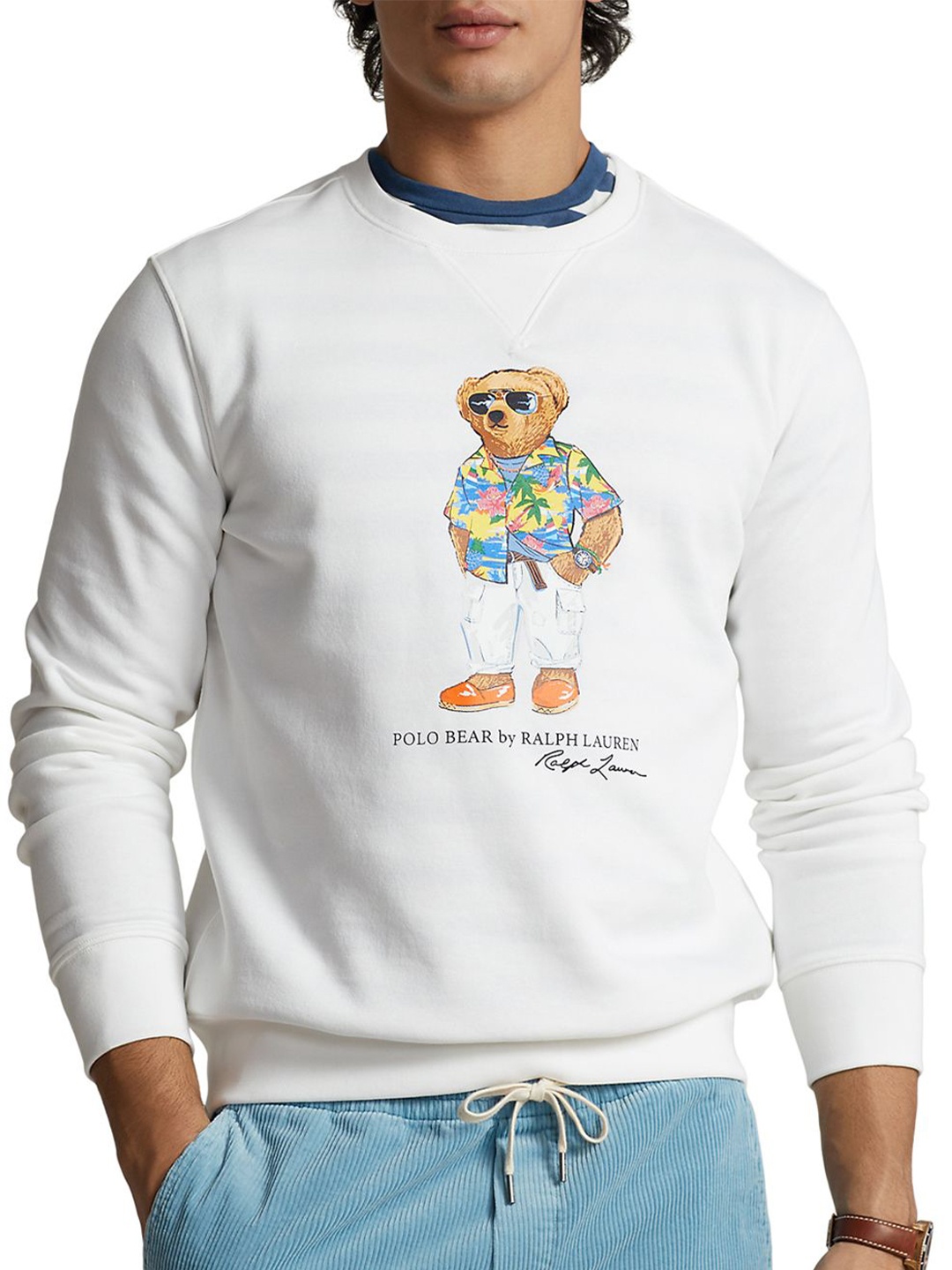 

Polo Ralph Lauren Graphic Printed Polo Bear Fleece Pullover, White