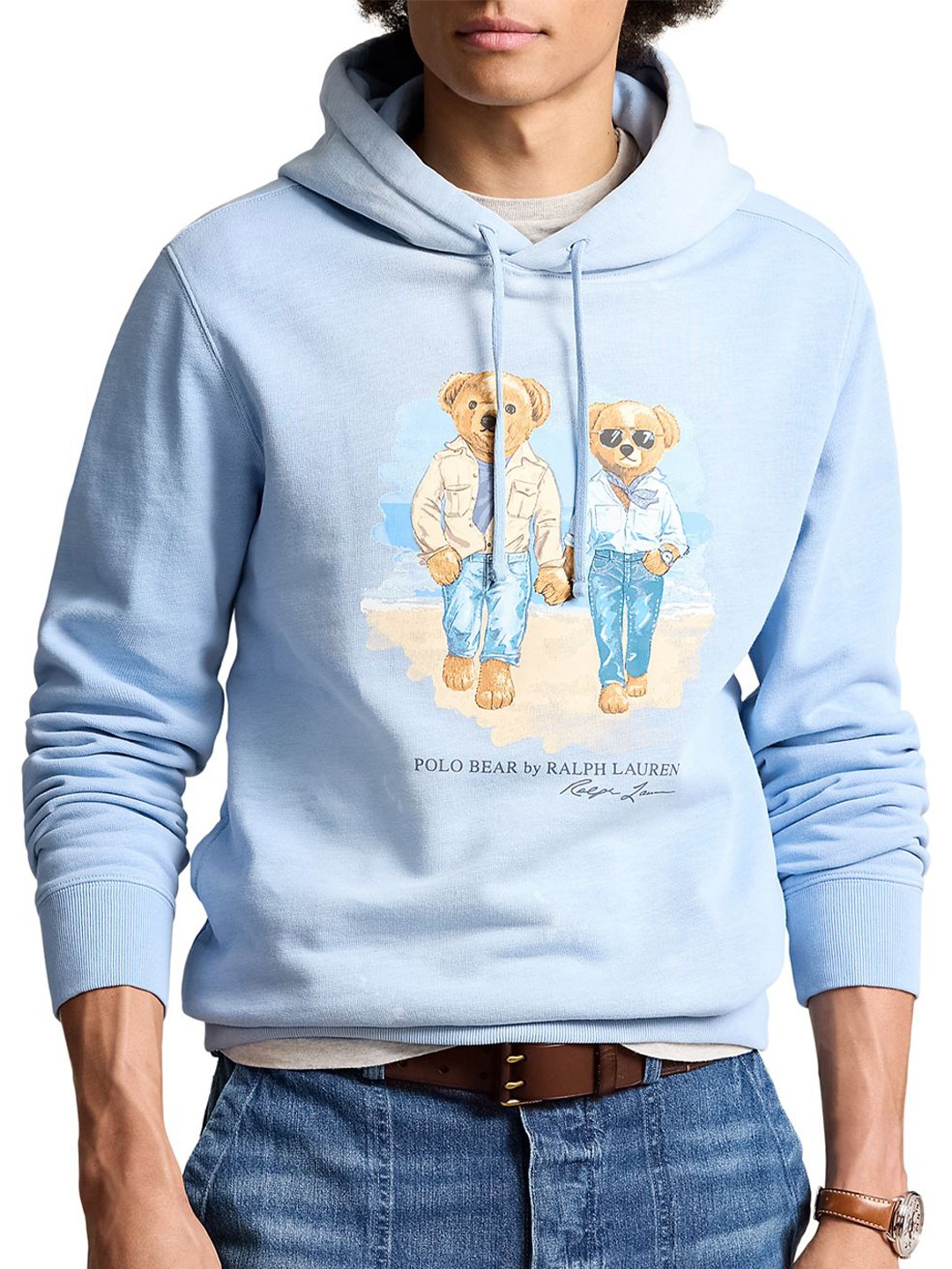 

Polo Ralph Lauren Hooded The Ralph & Ricky Bear Printed Fleece Sweatshirt, Blue