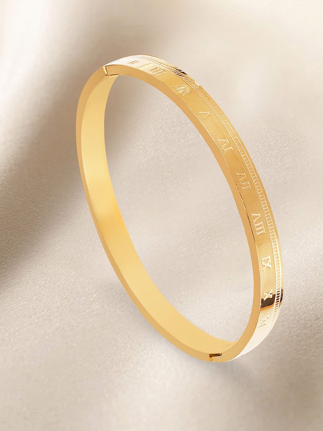 

The Roadster Lifestyle Co. Men Stainless Steel Kada Bangle, Gold