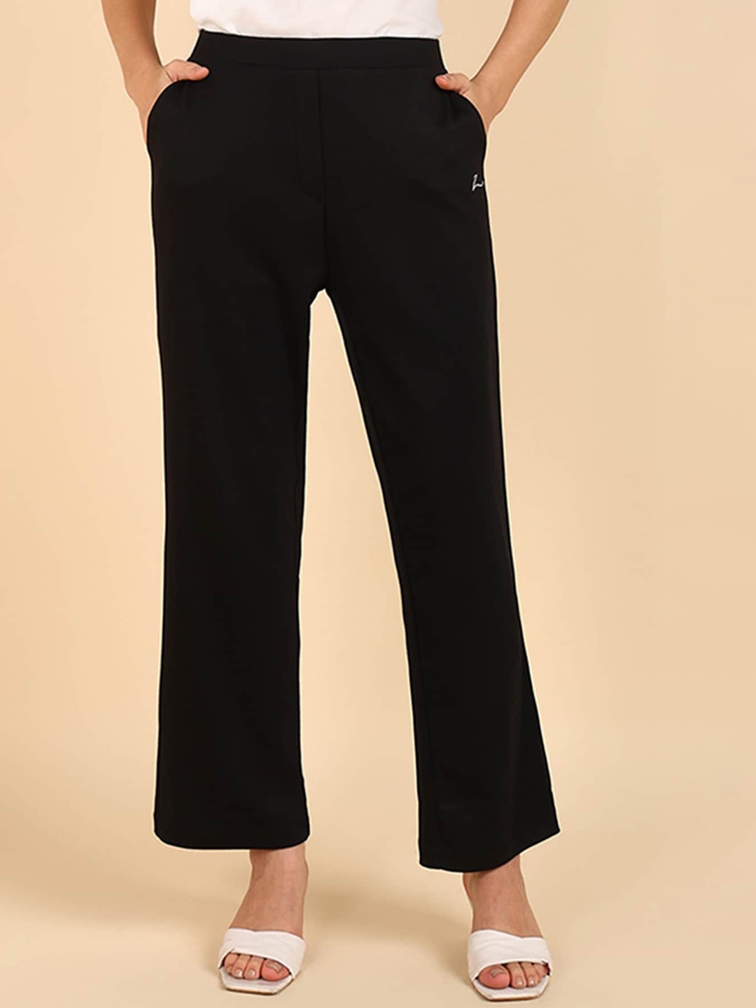 

House Of Zelena Women High-Rise Maternity Parallel Trousers, Black