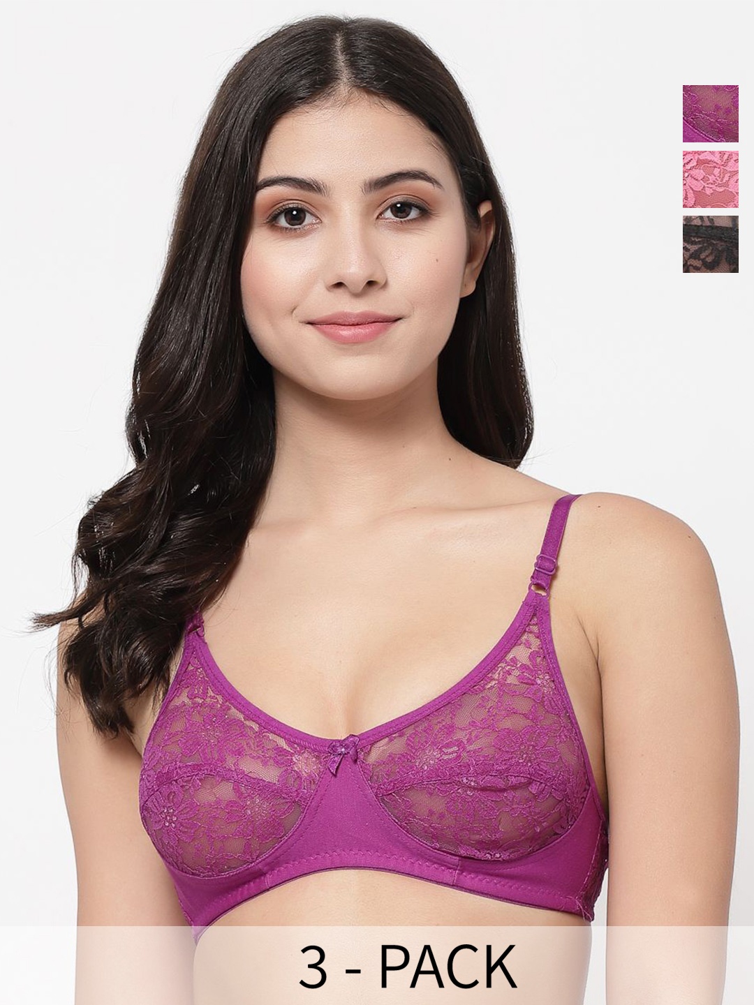 

Docare Bralette Bra Full Coverage, Black