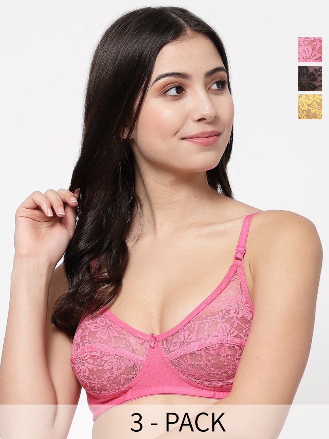 

Docare Bralette Bra Full Coverage, Yellow