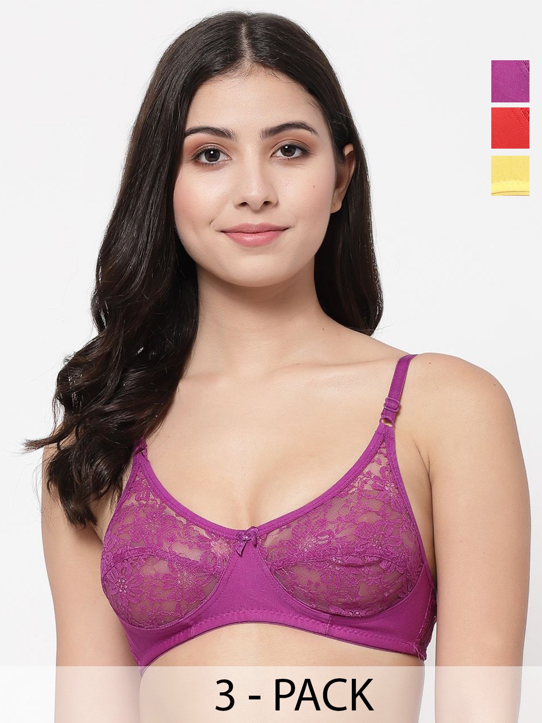 

Docare Bralette Bra Full Coverage, Purple