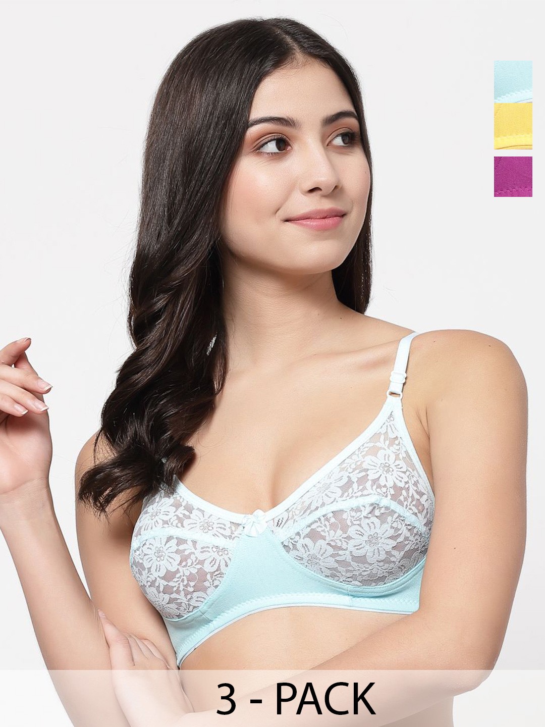 

Docare Bralette Bra Full Coverage, Turquoise blue