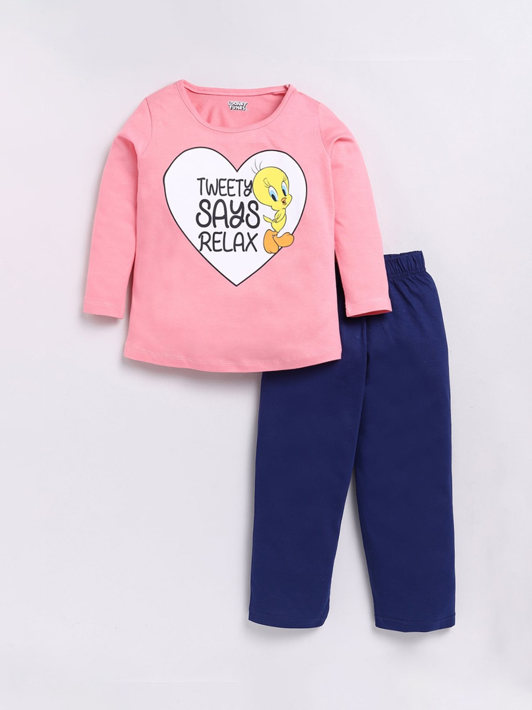 

E-TEENZ Girls Graphic Printed Long Sleeves Top With Trousers Clothing Set, Pink