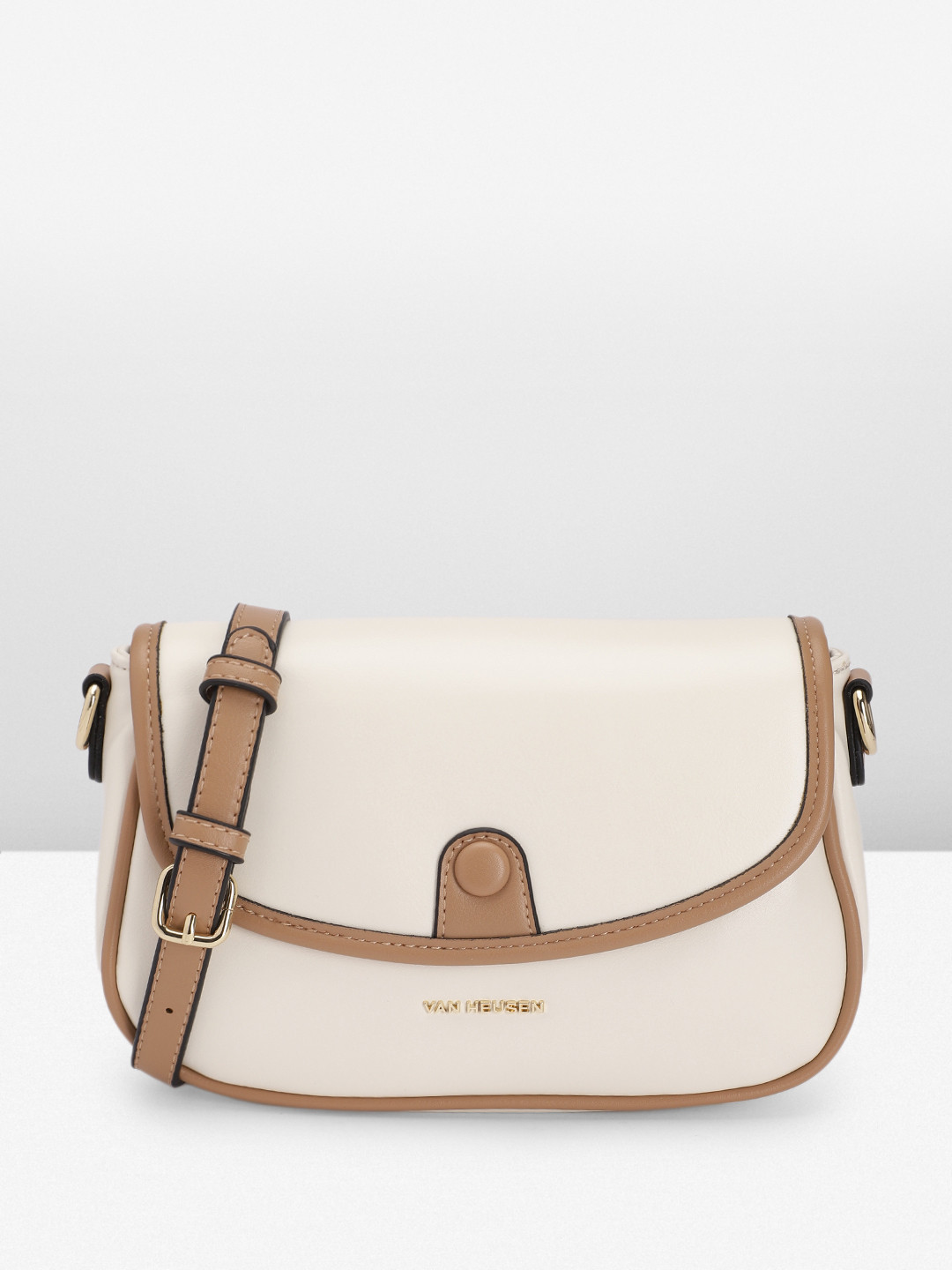 

Van Heusen Women Solid Sling Bag, Off white