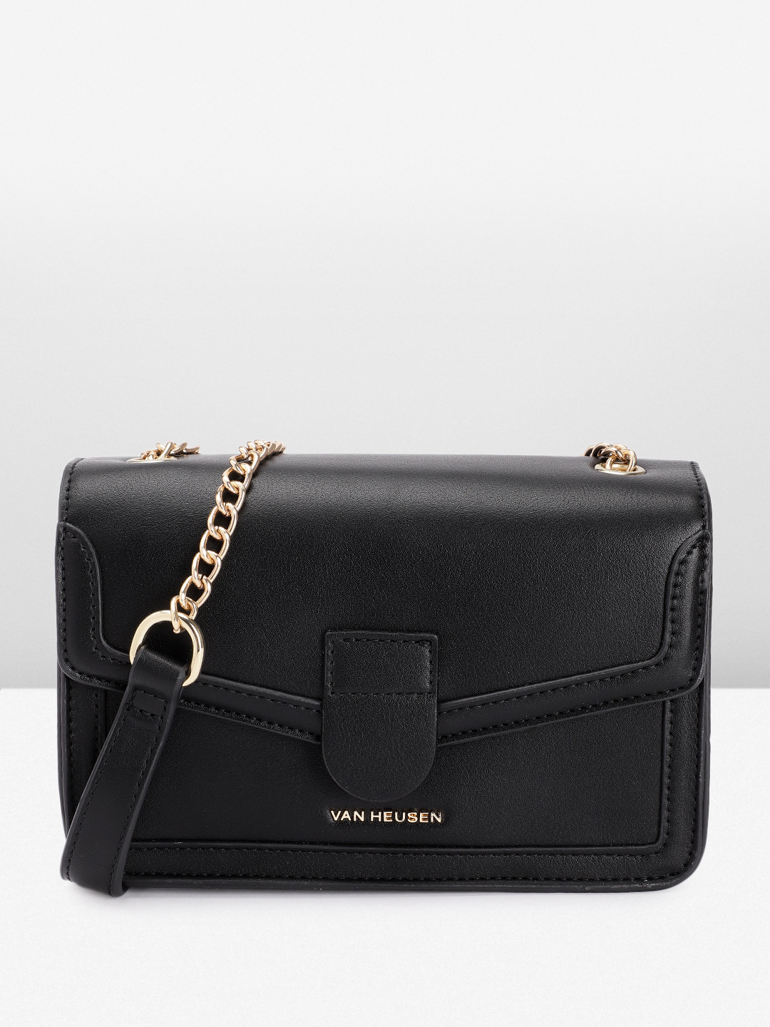 

Van Heusen Sling Bag with Chainlink Detail, Black