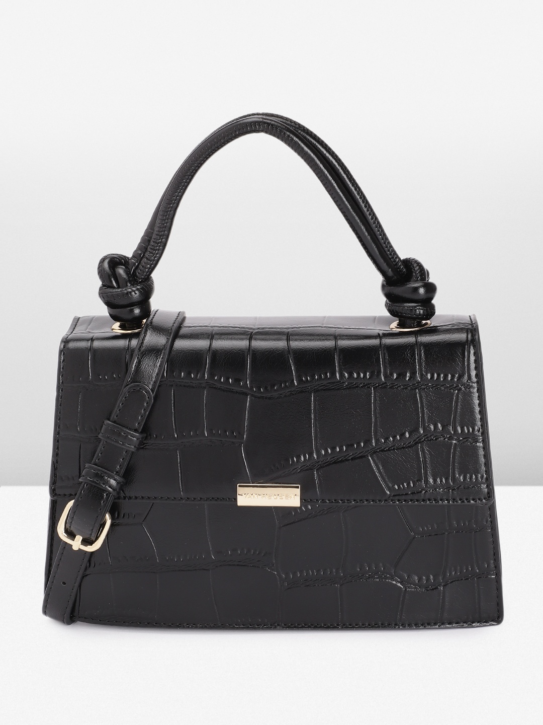 

Van Heusen Textured Satchel, Black