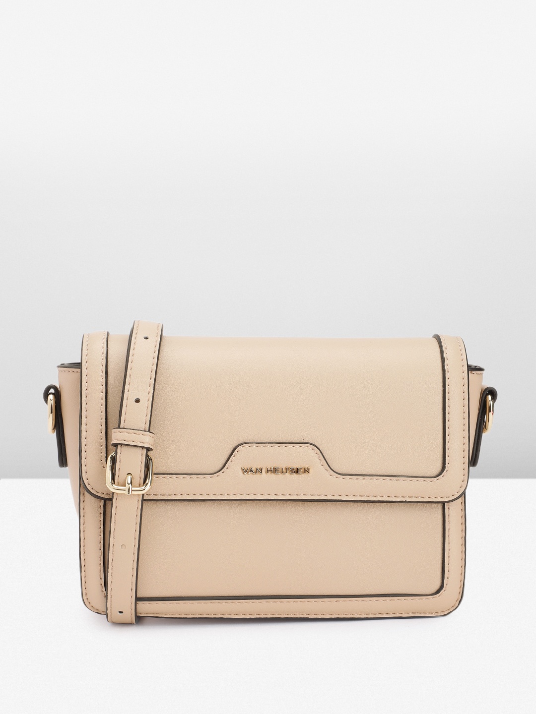 

Van Heusen Structured Sling Bag, Beige