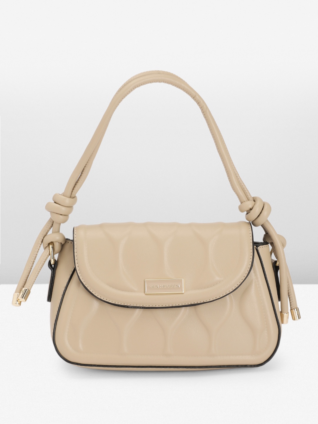 

Van Heusen Textured Structured Handheld Bag, Beige
