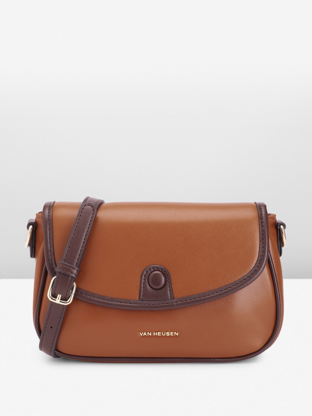 

Van Heusen Sling Bag with Button Detail, Brown