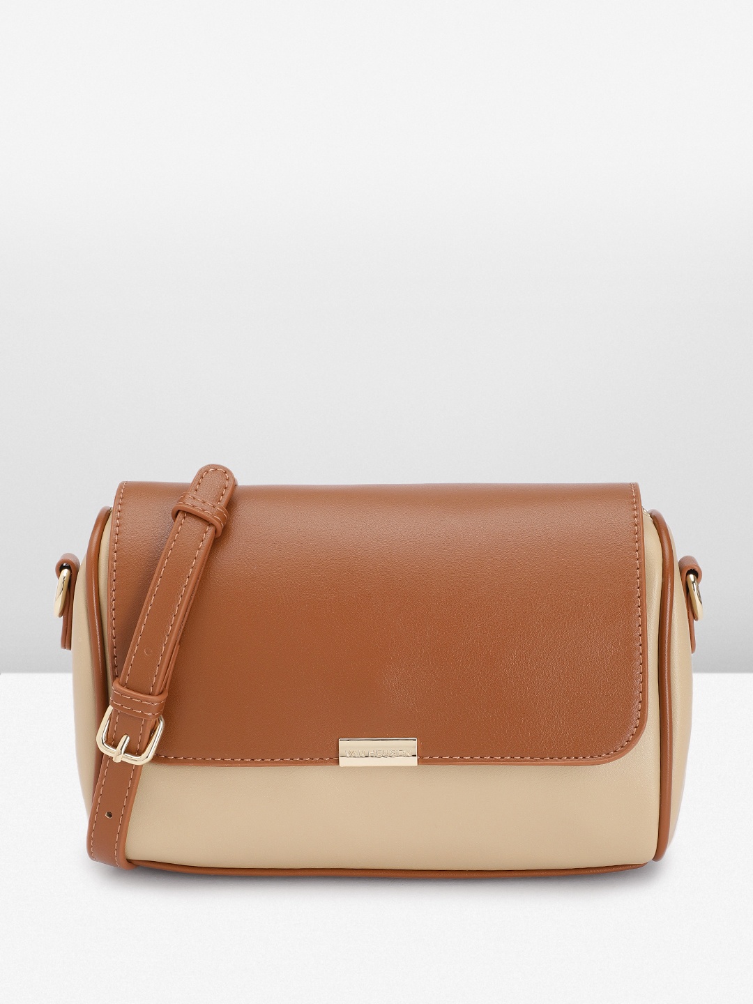 

Van Heusen Structured Sling Bag, Brown