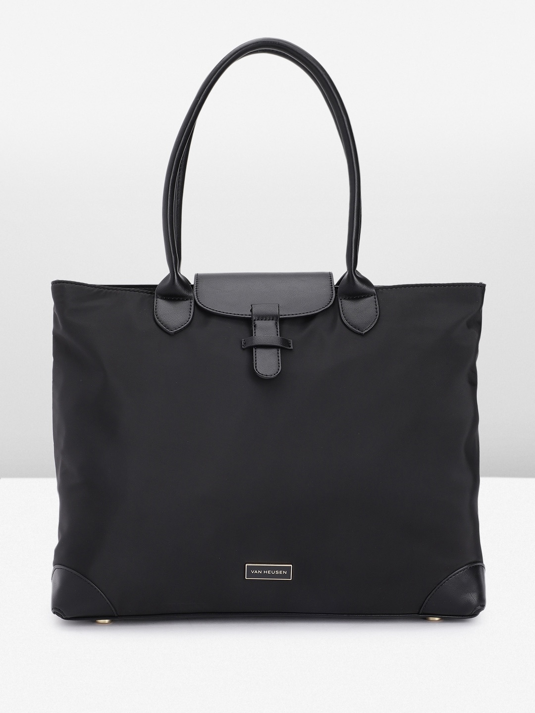 

Van Heusen Solid Handheld Bag With Laptop Sleeve, Black