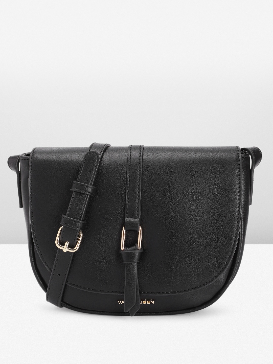 

Van Heusen Sling Bag with Buckle Detail, Black