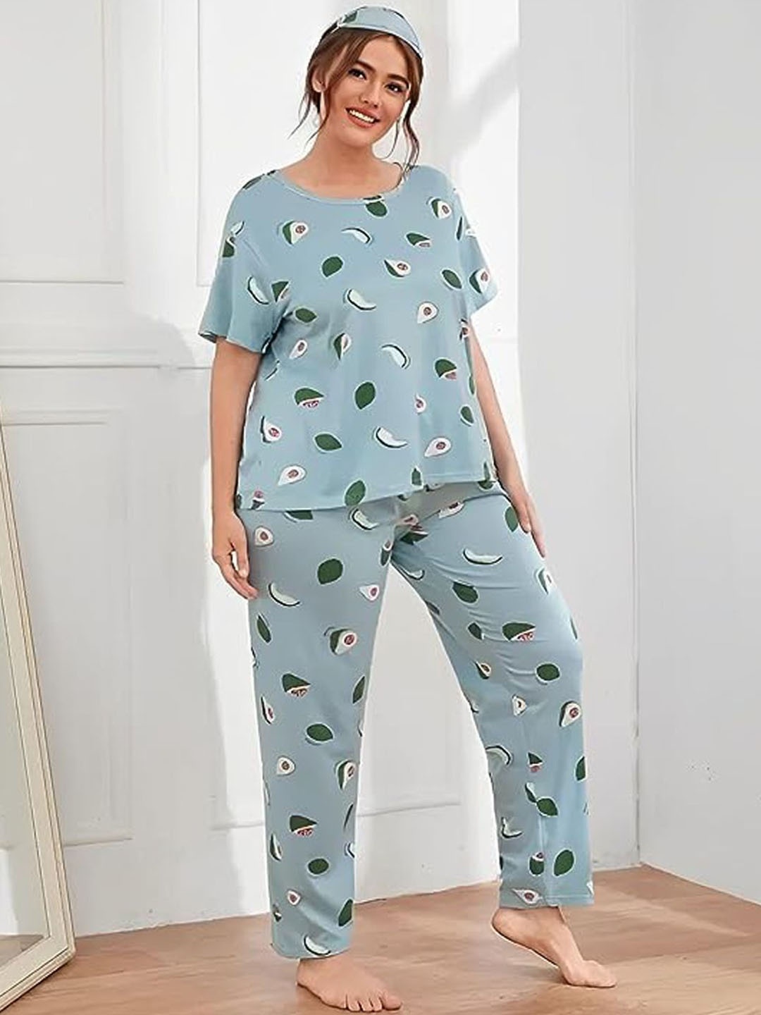 

Xivir Printed Night suit, Blue
