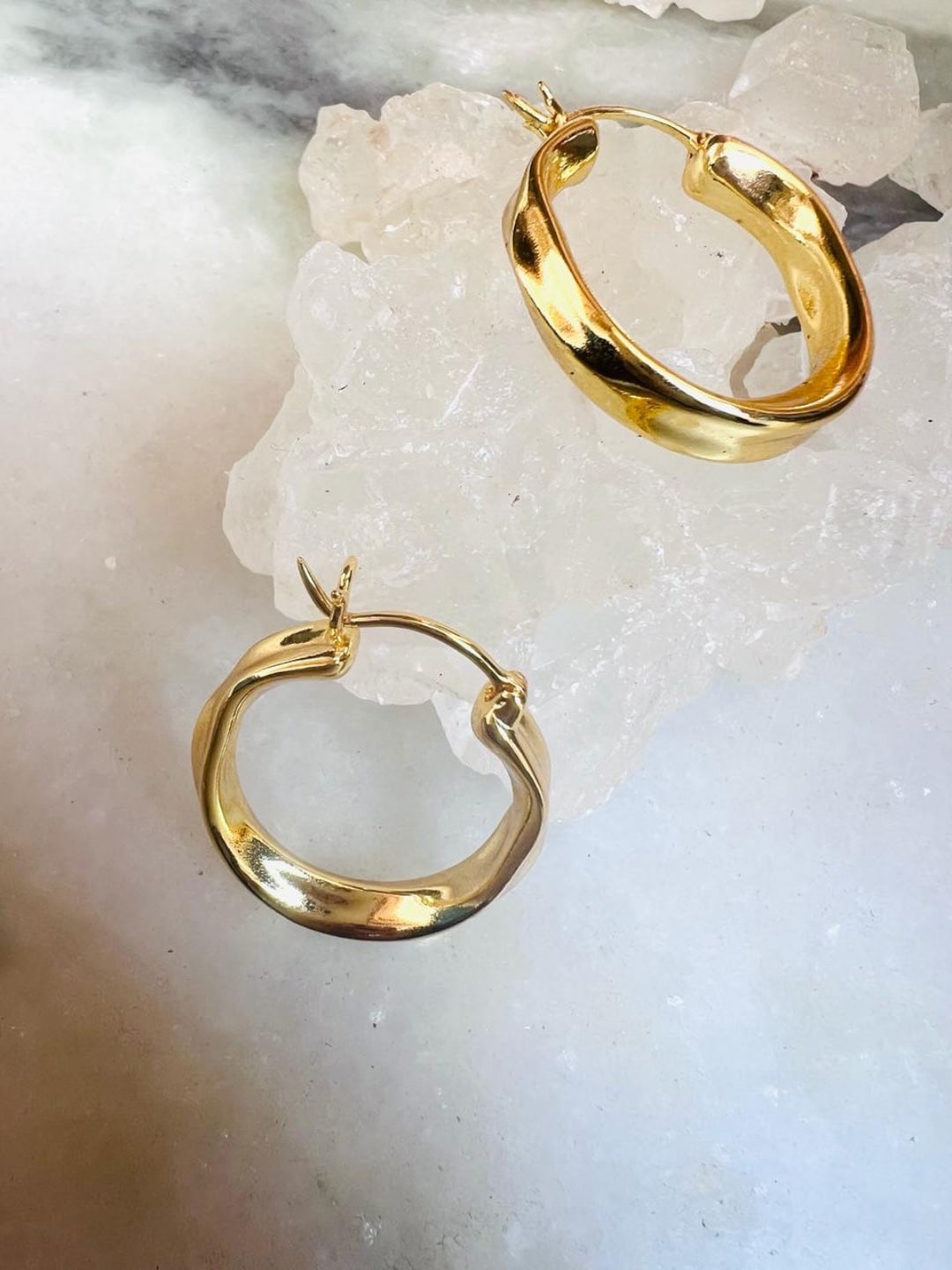 

XAGO Gold Plated Circular Hoop Earrings