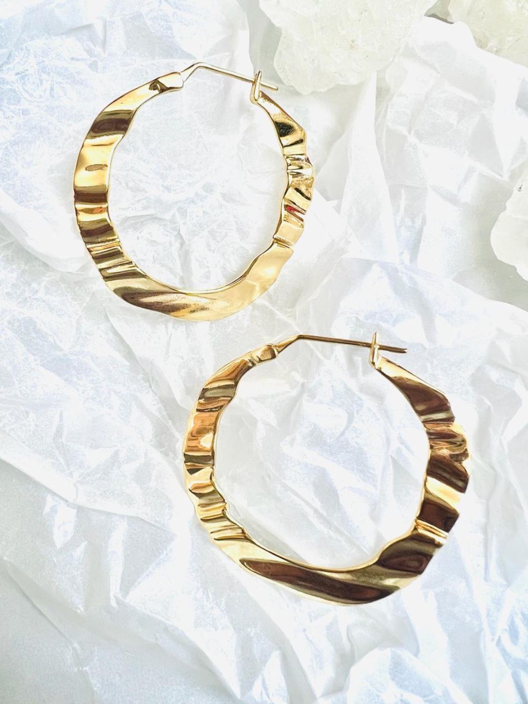 

XAGO Gold Plated Circular Hoop Earrings