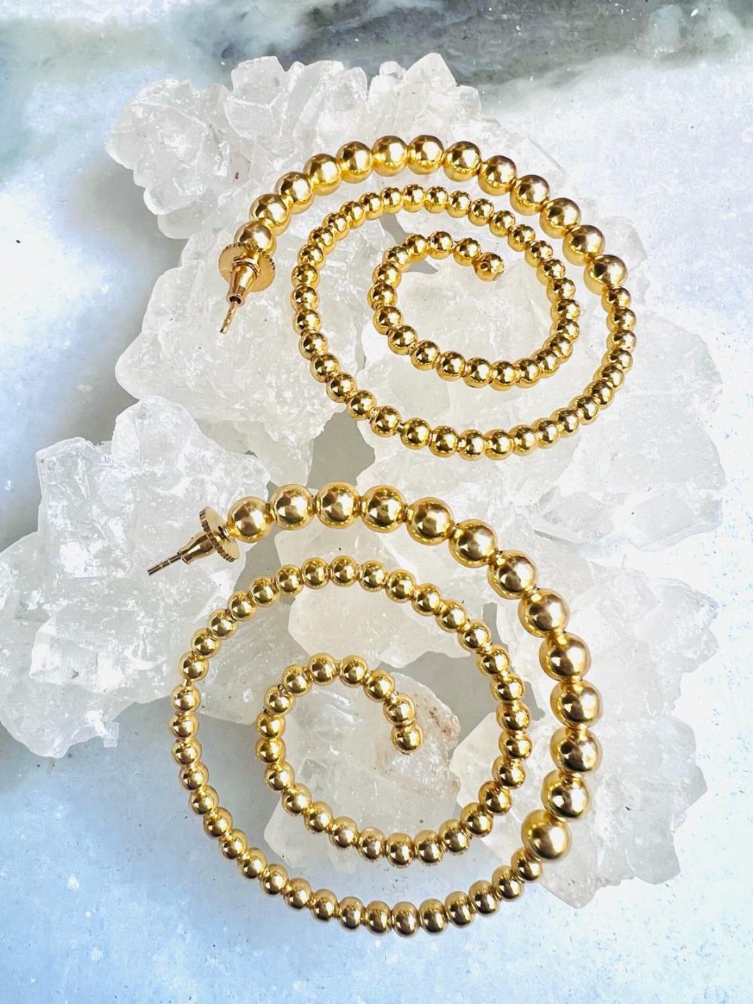

XAGO Gold-Plated Contemporary Drop Earrings