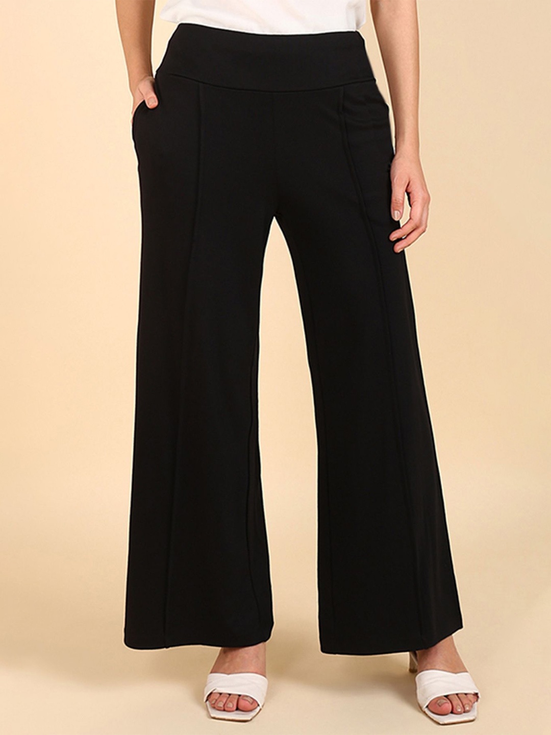 

House Of Zelena Women Knitted Maternity Palazzos, Black