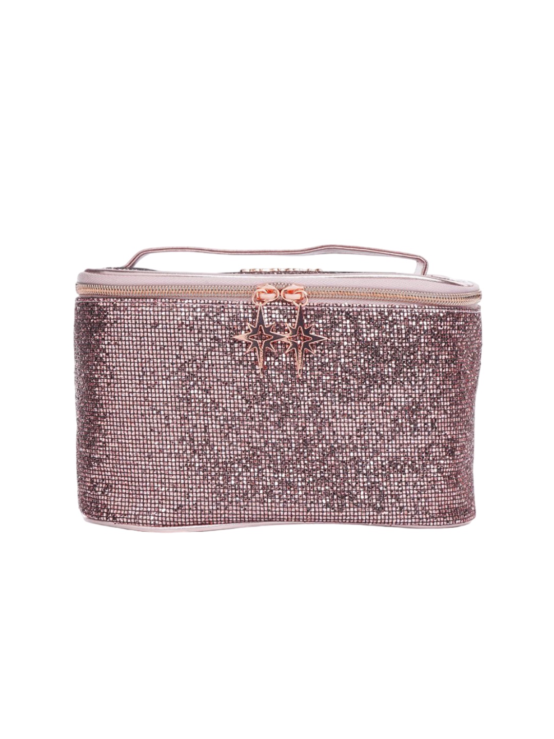 

Colorbar Glitz N Glam Soft Vanity Textured Makeup Pouch - Rose Gold Radiance