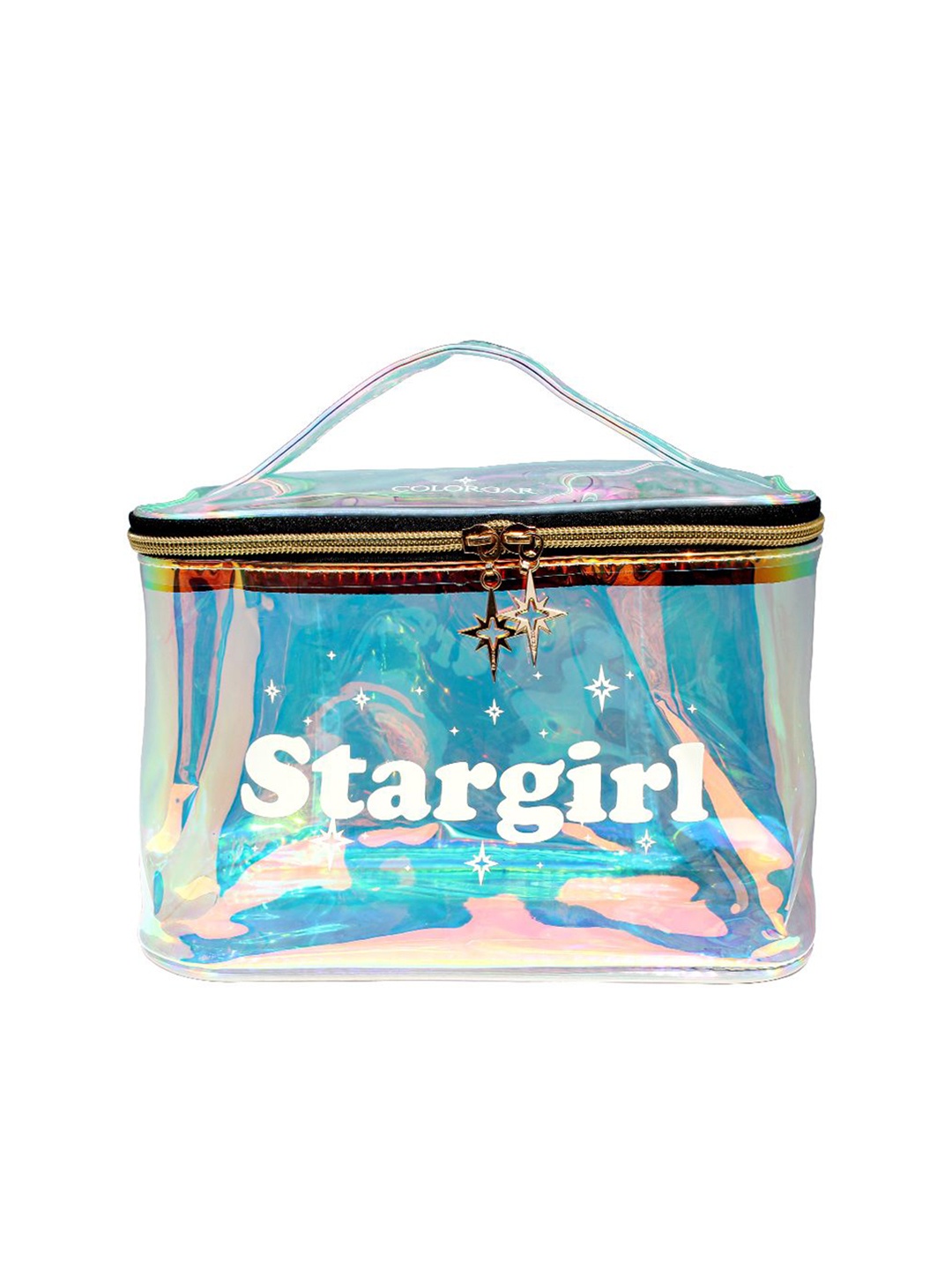 

Colorbar Blue & Pink Printed TPU Vanity Bag