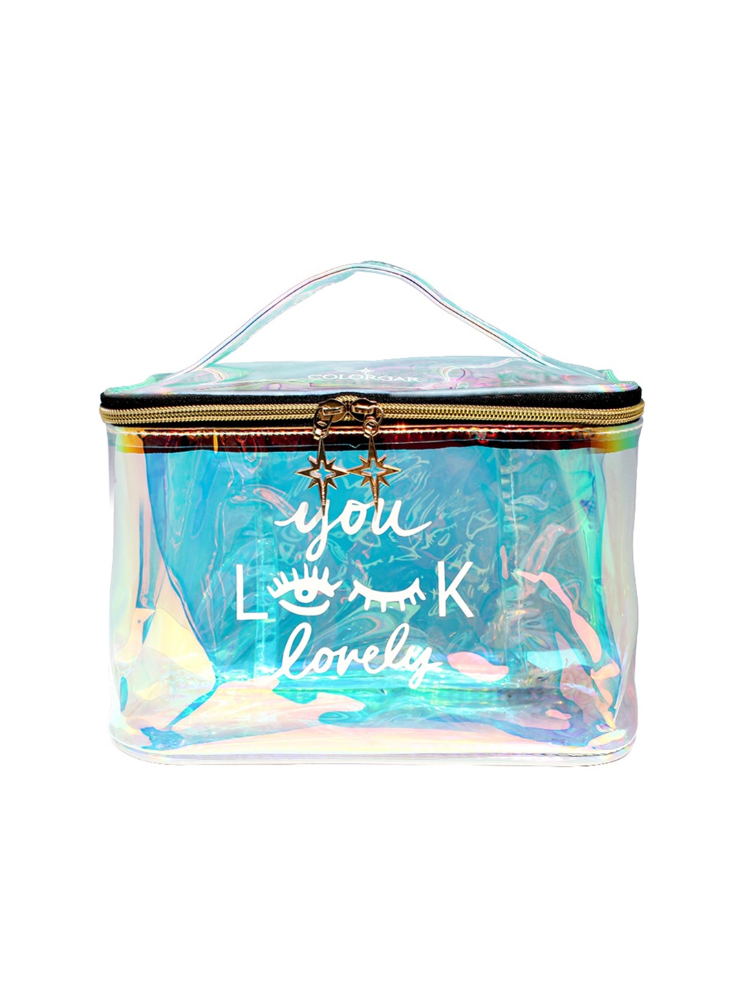 

Colorbar Holographic Iridescent TPU Textured Makeup Pouch, Blue