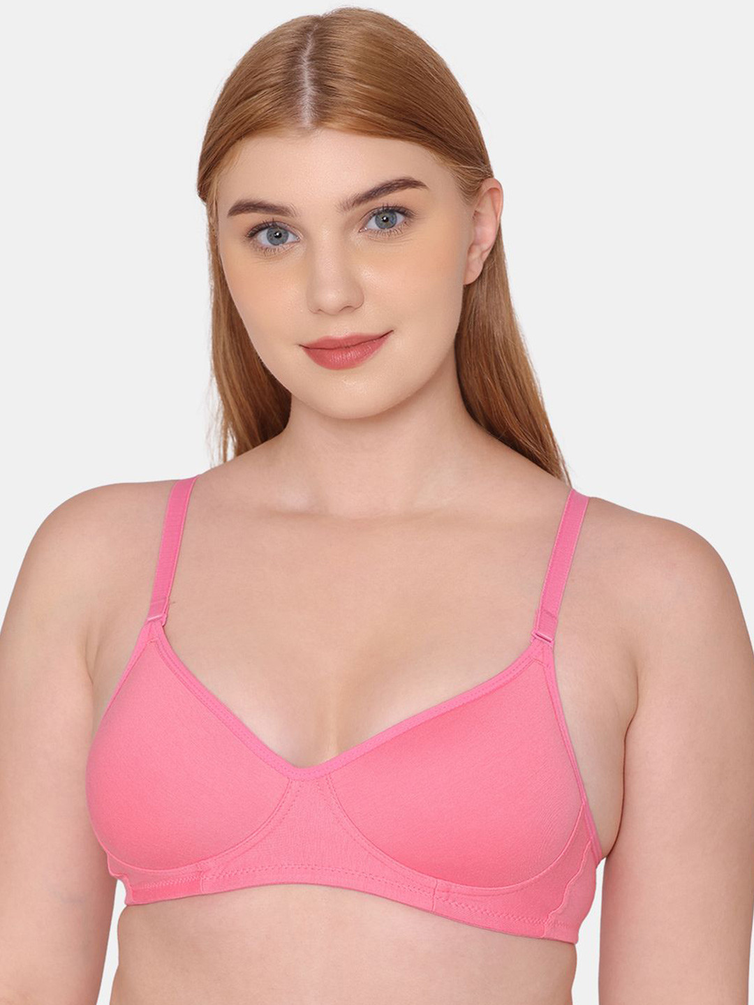 

KOMLI Full Coverage Lightly Padded T-Shirt Bra With All Day Comfort, Pink